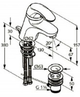 Baterie lavoar Kludi York (393290580) imaginea #2 — magazin online Desire.md
