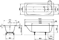 Ванна Kaldewei Eurowa 1600x700 фото №2 — интернет-магазин Desire.md