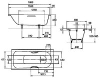 Cadă de baie Kaldewei Saniform Plus 375-1 imaginea #2 — magazin online Desire.md