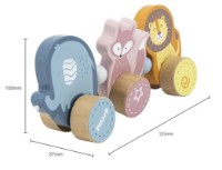 Jucarie de impins si tras PolarB Pull-Along Зверята (44023) imaginea #4 — magazin online Desire.md