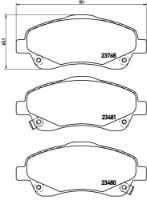 Set placute frână Brembo P 83 046 imaginea #2 — magazin online Desire.md