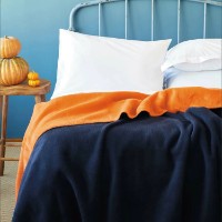 Pătura Issimo Simply Blanket Navy/Orange 150x200 imaginea #2 — magazin online Desire.md