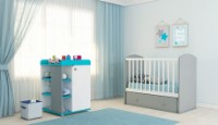 Кроватка Polini Kids Sky 745 c ящиком Серый фото №2 — интернет-магазин Desire.md