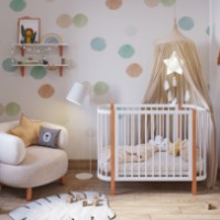 Кроватка Polini Kids Simple 350 Белый-бук фото №4 — интернет-магазин Desire.md