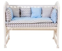 Детское постельное белье Polini Kids Зигзаг 5 120х60 Cеро/Голубой фото №5 — интернет-магазин Desire.md