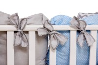 Детское постельное белье Polini Kids Зигзаг 5 120х60 Cеро/Голубой фото №2 — интернет-магазин Desire.md