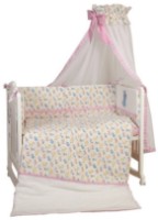 Детское постельное белье Polini Kids Собачки 7 120х60 Розовый фото №5 — интернет-магазин Desire.md