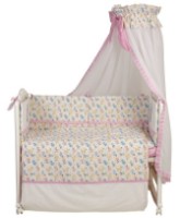 Детское постельное белье Polini Kids Собачки 7 120х60 Розовый фото №2 — интернет-магазин Desire.md