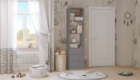 Детский шкаф Polini Kids Simple Cерый фото №3 — интернет-магазин Desire.md