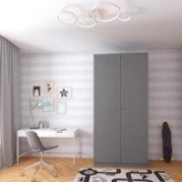 Детский шкаф Polini Kids Simple Серый фото №2 — интернет-магазин Desire.md