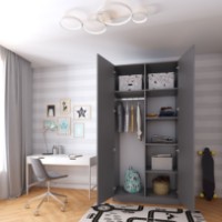 Детский шкаф Polini Kids Simple Серый фото №4 — интернет-магазин Desire.md