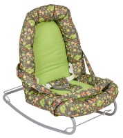 Детское кресло-качалка Детский шезлонг Polini Kids Веселые Животные Зеленый