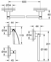Набор для ванной комнаты Grohe Essentials 4 in 1 (40776001) фото №2 — интернет-магазин Desire.md
