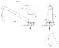 Смеситель для кухни Rozzy Jenori Baron (RBZ014-6B) фото №2 — интернет-магазин Desire.md