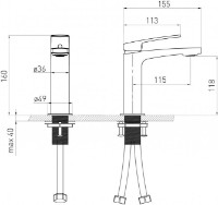 Смеситель для умывальника VOLLE Cante (1512.011105) фото №2 — интернет-магазин Desire.md