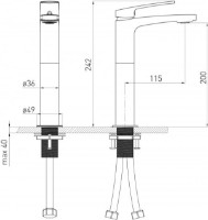 Смеситель для умывальника VOLLE Cante (1512.011302) фото №2 — интернет-магазин Desire.md