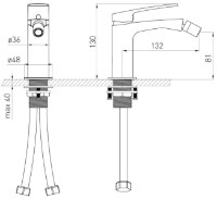 Смеситель для биде VOLLE Cante (1512.021004) фото №2 — интернет-магазин Desire.md