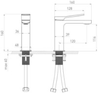 Смеситель для умывальника VOLLE Solo (1510.011104) фото №2 — интернет-магазин Desire.md