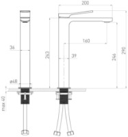 Смеситель для умывальника VOLLE Solo (1510.011305) фото №2 — интернет-магазин Desire.md