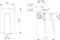 Смеситель для душа VOLLE Solo (1510.101401) фото №2 — интернет-магазин Desire.md