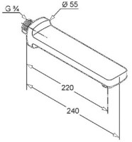 Душевой отвод Kludi Q-Beo (5050405) фото №2 — интернет-магазин Desire.md