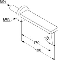 Душевой отвод Kludi Zenta SL (4860005) фото №2 — интернет-магазин Desire.md