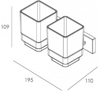 Стакан для зубных щёток Imprese Bilovec 122255B фото №2 — интернет-магазин Desire.md