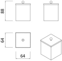 Pahar cu capac pentru baie Rozzy Jenori First (RJAC020-06SS) imaginea #2 — magazin online Desire.md