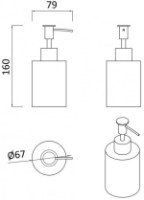 Dozator săpun lichid Rozzy Jenori Lublin (RJAC023-02SS) imaginea #2 — magazin online Desire.md
