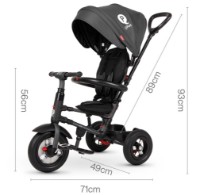 Bicicletă copii Qplay Rito Air Gel Black imaginea #2 — magazin online Desire.md