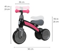 Bicicleta fără pedale Qplay Sweetie Pink imaginea #6 — magazin online Desire.md