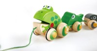 Игрушка каталка Hape Frog Family (E0365) фото №2 — интернет-магазин Desire.md