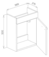 Шкаф под умывальник Bayro Larra Pro Como 400 (101937) фото №5 — интернет-магазин Desire.md