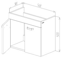 Dulap pentru lavoar Bayro Larra Pro Isik 600 (101936) imaginea #6 — magazin online Desire.md