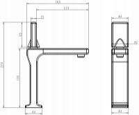 Смеситель для умывальника Fala Noir 2 (75885) фото №2 — интернет-магазин Desire.md