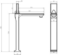 Смеситель для умывальника Fala Noir 2 HI (75886) фото №2 — интернет-магазин Desire.md