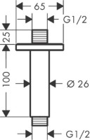 Dază de duș Hansgrohe Vernis Shape 100mm Black Matt (26406670) imaginea #2 — magazin online Desire.md