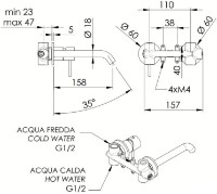 Baterie lavoar Remer  X15PNO Black Matt imaginea #2 — magazin online Desire.md