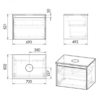 Шкаф с умывальником Imprese Bilovec f3276W фото №5 — интернет-магазин Desire.md