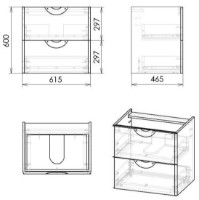 Шкаф с умывальником Imprese Nova VLNA f32003B фото №3 — интернет-магазин Desire.md