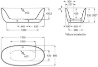 Cadă de baie Roca Virginia 170x80 (A24T438000) imaginea #2 — magazin online Desire.md