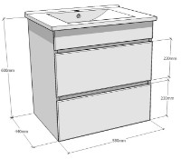 Шкаф с умывальником VOLLE Fiesta (15-600-01) фото №5 — интернет-магазин Desire.md