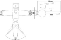 Смеситель для ванны Rozzy Jenori Butterfly RBZ074-3 фото №2 — интернет-магазин Desire.md