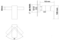 Смеситель для душа Rozzy Jenori Cube S (RBSS201-5) фото №2 — интернет-магазин Desire.md