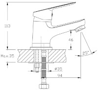 Смеситель для умывальника Rozzy Jenori First (RBZ020-1) фото №2 — интернет-магазин Desire.md