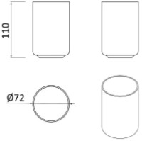 Стакан для зубных щёток Rozzy Jenori Poznan (RJAC025-05WO) фото №2 — интернет-магазин Desire.md