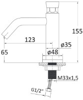 Смеситель для умывальника Rozzy Jenori Push (RBZ133-1) фото №2 — интернет-магазин Desire.md