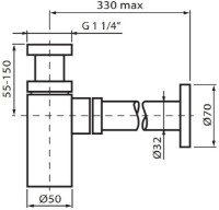 Sifon pentru lavoar Vedo G 1/4х32mm (VSY1010CH)