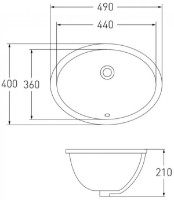 Умывальник VOLLE 13-01-04 фото №2 — интернет-магазин Desire.md