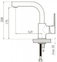 Смеситель для умывальника VOLLE Sota (1538.010204) фото №2 — интернет-магазин Desire.md